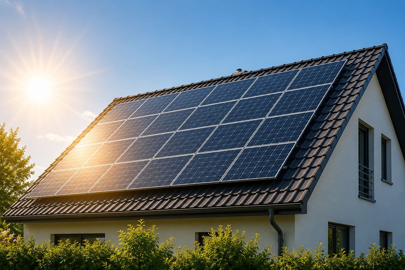 Photovoltaikanlage auf einem Hausdach